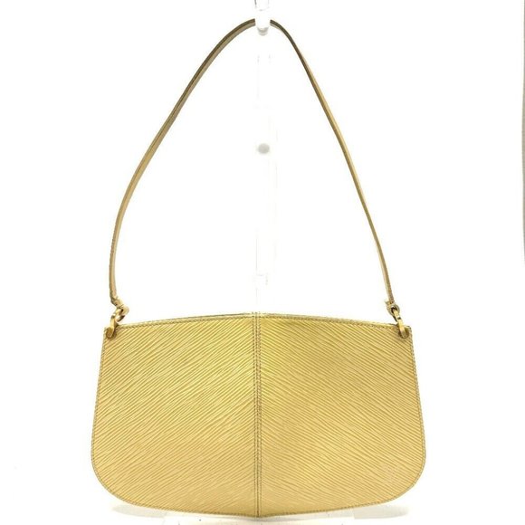 LOUIS VUITTON Epi Pochette- Demilune Shoulder Bag Epi Leather Beige